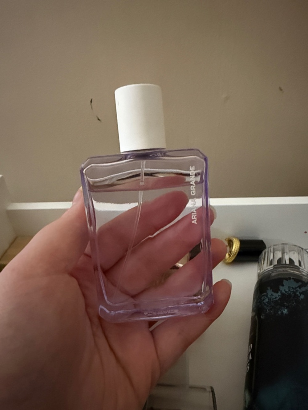 Ariana Grande Lavender-Tinted Glass Fragrance Bottle with White Cap